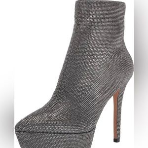 Jessica Simpson platform Bootie, size 7, color pewter